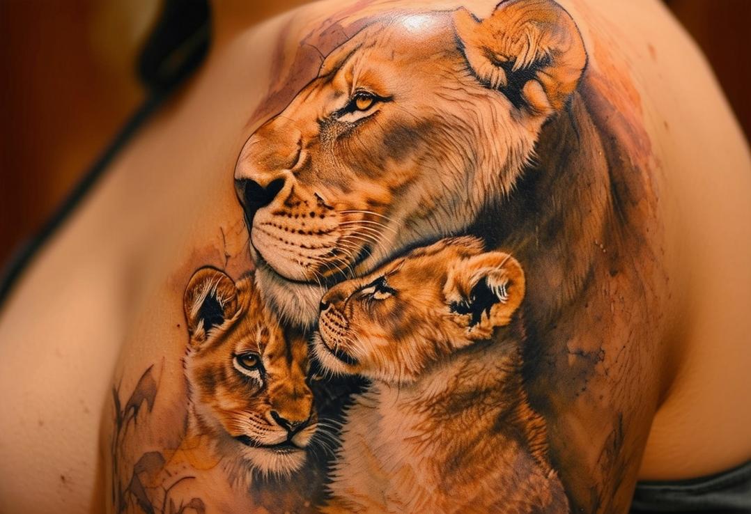 Sitemapcdatahttpsshopinf Inetcomtatouage Lionne Et Lionceau Femme